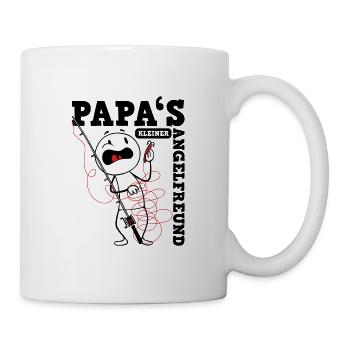 Papas Kleiner Angelfreund - Tasse - Weiß - Rechts