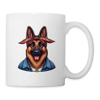 Berger Allemand Le DJ - Mug blanc - blanc - Droite