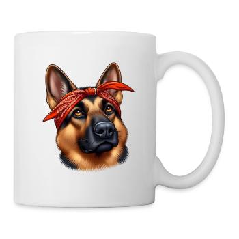 Berger Allemand Le Rappeur - Mug blanc - blanc - Droite