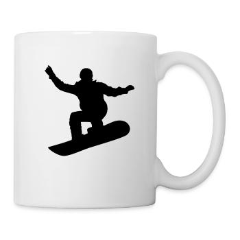Snowboard, Halfpipe, Sports d’hiver, Vacances au ski - Mug blanc - blanc - Droite