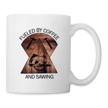 Carpenter, carpenter, carpenter, carpenter, craftsman, wood - Mug - white - Right