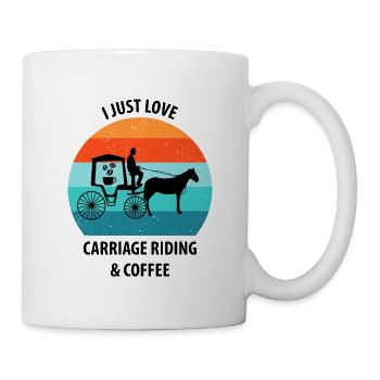 Cocher Calèche Calèche Café - Mug blanc - blanc - Droite