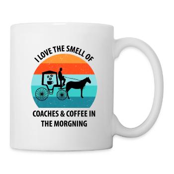 Coachman Carriage Horse-drawn carriage Coffee - Mug - white - Right