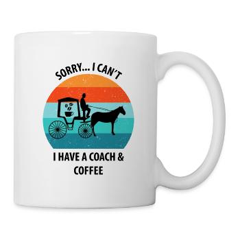 Coachman Carriage Horse-drawn carriage Coffee - Mug - white - Right