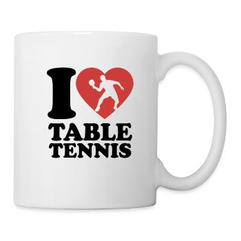 I Love Table Tennis - Heart - Hobby - Mug - white - Right