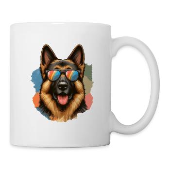 Cute German Shepherd Paint Art - Mug - white - Right