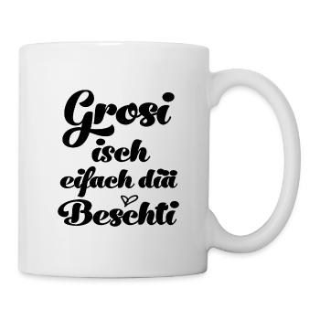 Grosi isch eifach diä beschti Oma Schweiz - Tasse - Weiß - Rechts