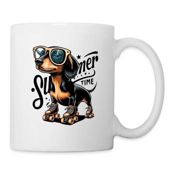 Dackel Hunde lieben Sommer jeder will einen Hund - Tasse - Weiß - Rechts