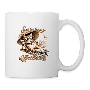 Refroidissement des chats en été - Mug blanc - blanc - Droite