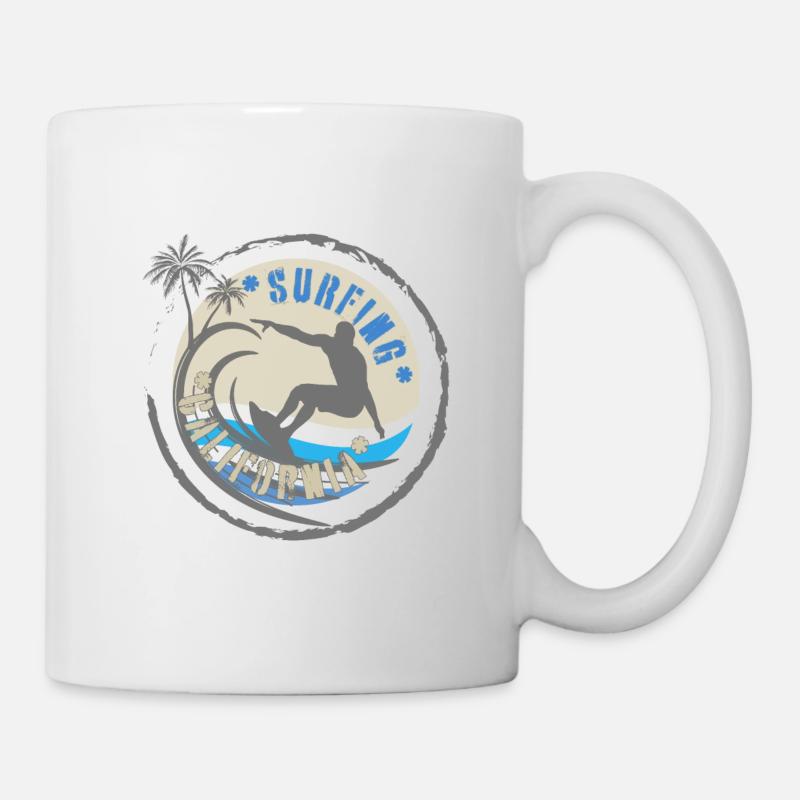 Surfing California - Tasse - Weiß