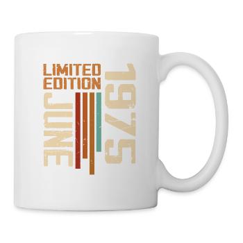 Juni 1975 Geburtstagsgeschenk Juni 1975 Retro 1975 - Tasse - Weiß - Rechts