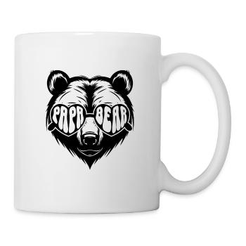 T-Shirt Papa Bear - Tasse - Weiß - Rechts