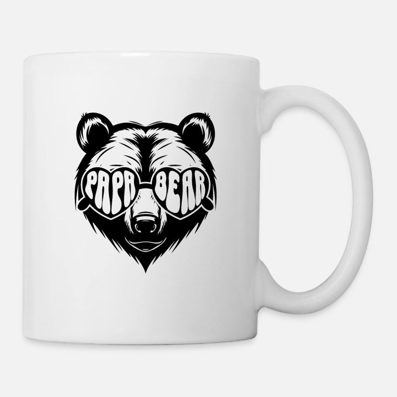 T-Shirt Papa Bear - Tasse - Weiß