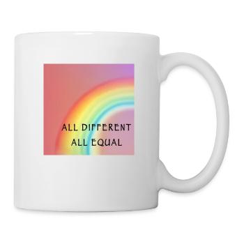 All different all equal. Diversity. Love. - Tasse - Weiß - Rechts