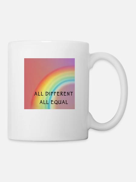 All different all equal. Diversity. Love. - Tasse - Weiß