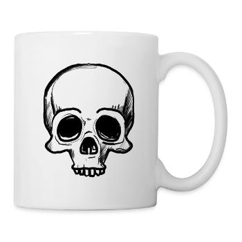 Skull - Pencil Drawing - Mug - white - Right