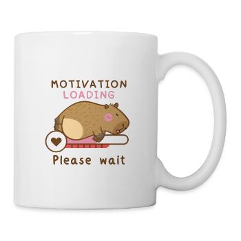 Sleeping capybara: Motivation is loaded - Mug - white - Right