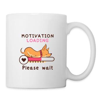 Chien endormi : la motivation est chargée - Mug blanc - blanc - Droite