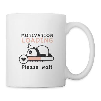 Schlafender Panda: Motivation wird geladen - Tasse - Weiß - Rechts