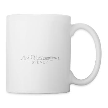 Sydney Skyline dans le style d’illustration au stylo en ligne - Mug blanc - blanc - Droite