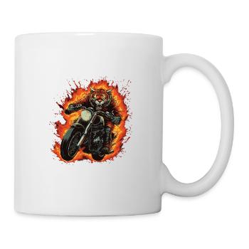 Moto Tiger - Mug blanc - blanc - Droite