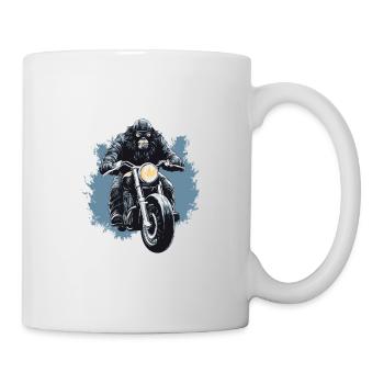 Motorrad Biker Gorilla - Tasse - Weiß - Rechts