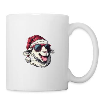 Mouton Noël Drôle - Mug blanc - blanc - Droite