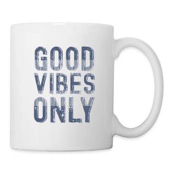 Positive energy in vintage style - Mug - white - Right
