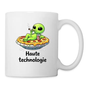 High tech – Alien relax and quirky humor - Mug - white - Right
