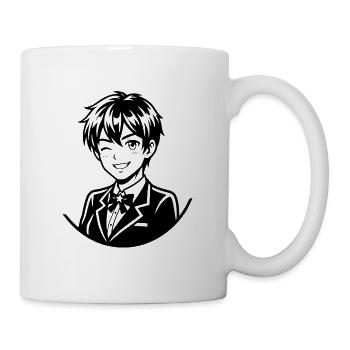 Laughing Anime Character School Uniform - Mug - white - Right