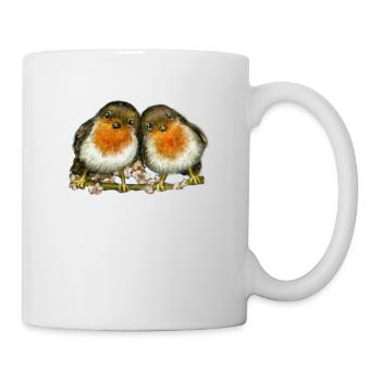 two robins - Mug - white - Right