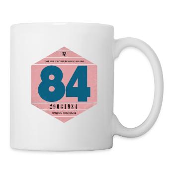 Vignette automobile 1984 - Mug blanc - blanc - Droite