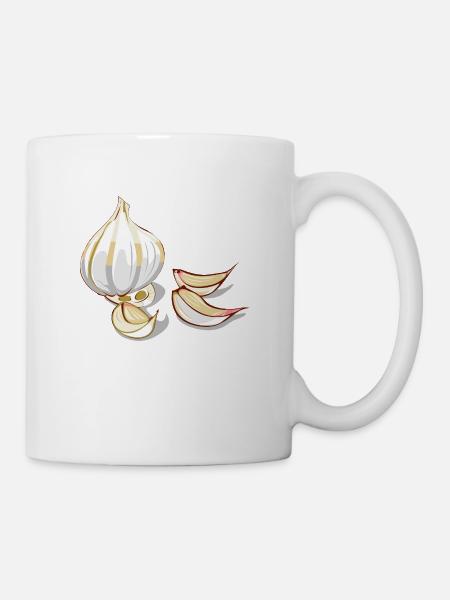 Knoblauch - Tasse - Weiß