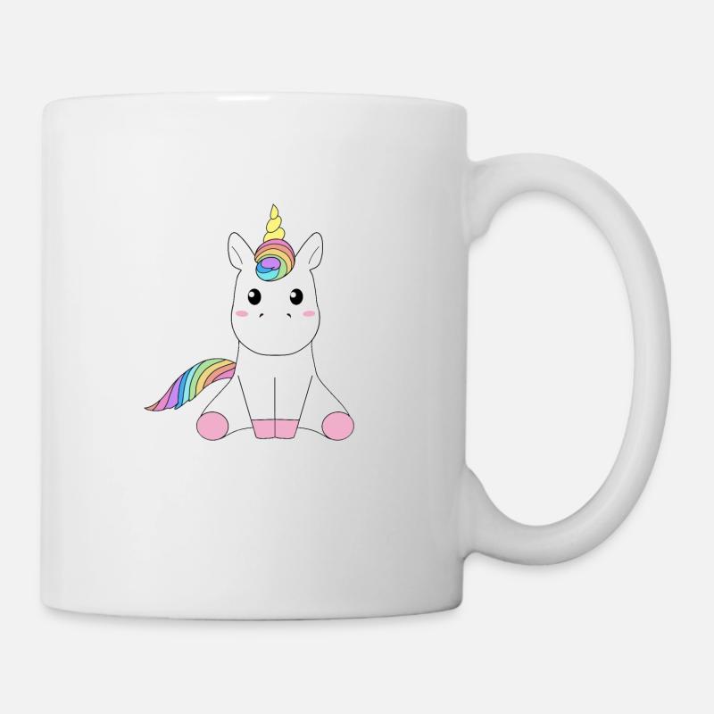 Einhorn Regenbogen Unicorn Rainbow - Tasse - Weiß