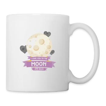 Love you to the Moon Planet - Tasse - Weiß - Rechts