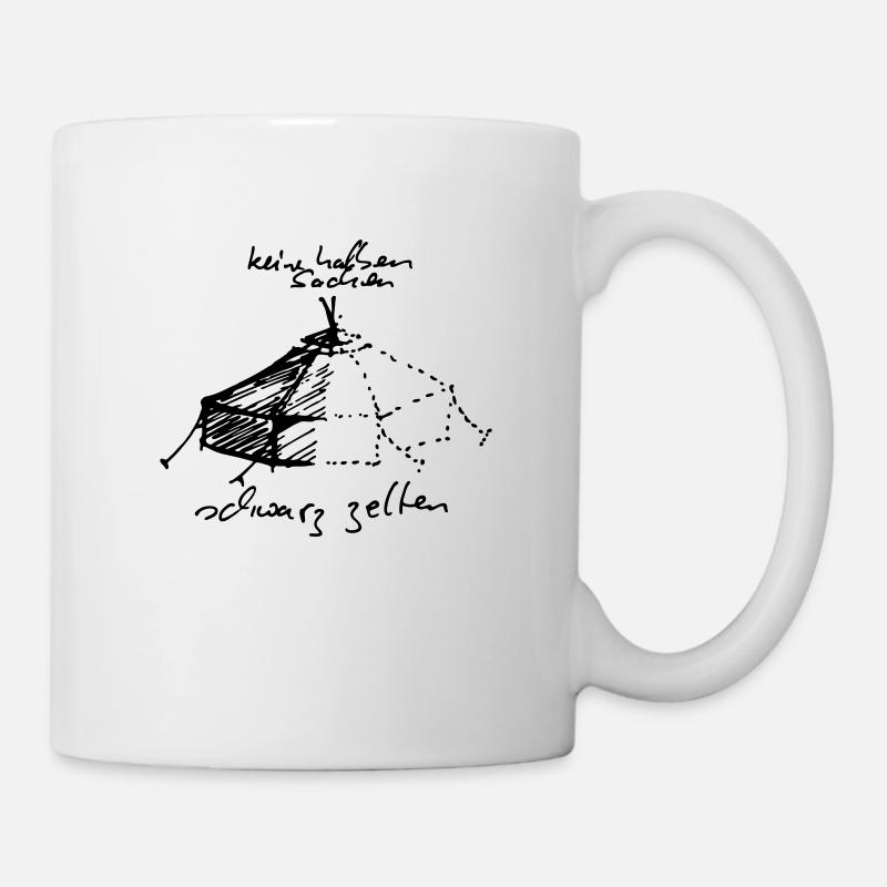 keine halben Sachen - Tasse - Weiß