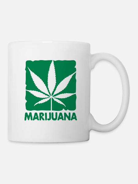 marijuana in boxed - Tasse - Weiß