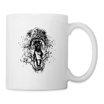 T-Rex - Tasse - Weiß - Rechts