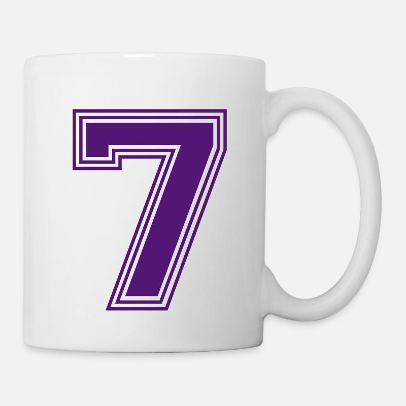 7_Nummer_7_(s31) - Tasse - Weiß