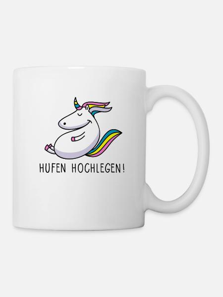 Hufen hochlegen - Tasse - Weiß