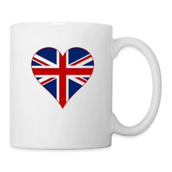 Great Britain Flag Heart - Mug - white - Right