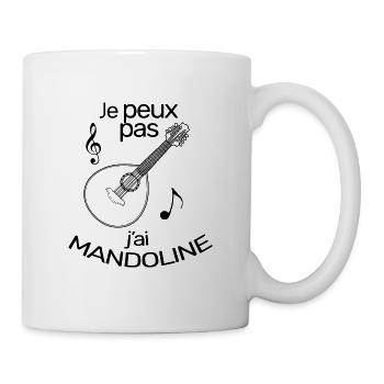 Je peux pas j'ai mandoline napolitaine milanaise - Mug blanc - blanc - Droite
