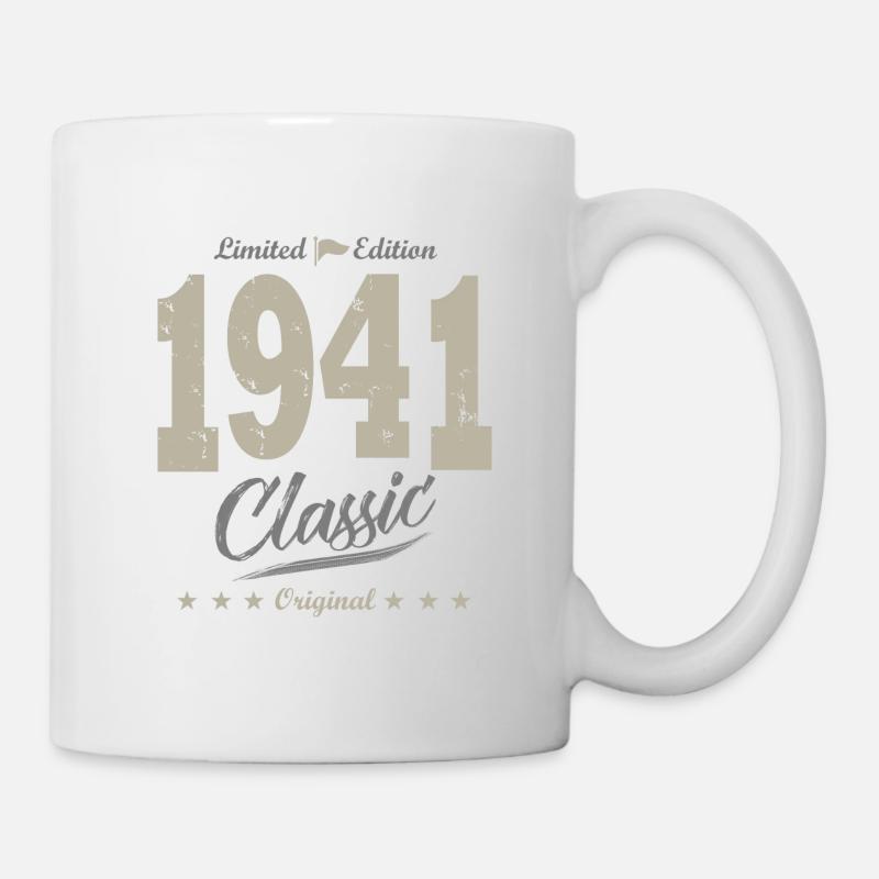 LIMITED EDITION 1941 Geburtstagsgeschenk 81 Jahre - Tasse - Weiß