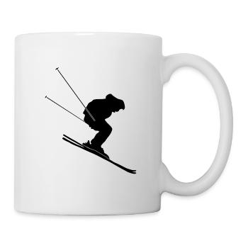 Skifahrer - Tasse - Weiß - Rechts