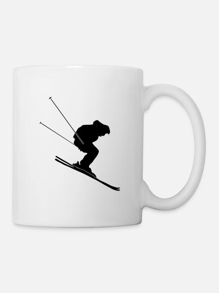 Skieur - Mug blanc - blanc