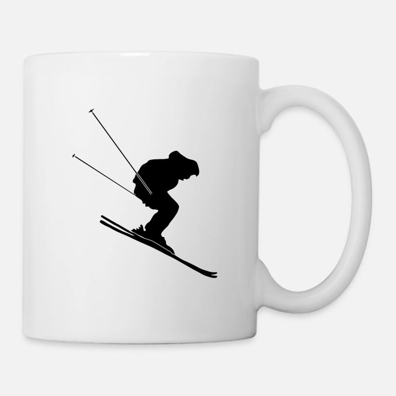 Skifahrer - Tasse - Weiß