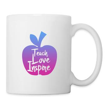 teacher teach love inspire - Tasse - Weiß - Rechts