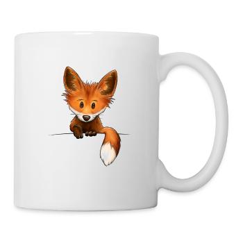 Little Wild Funky Fox Wildlife Illustration - Mug - white - Right