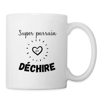Super parrain qui déchire ! - Mug blanc - blanc - Droite