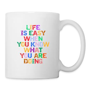 LA VIE EST FACILE - Mug blanc - blanc - Droite